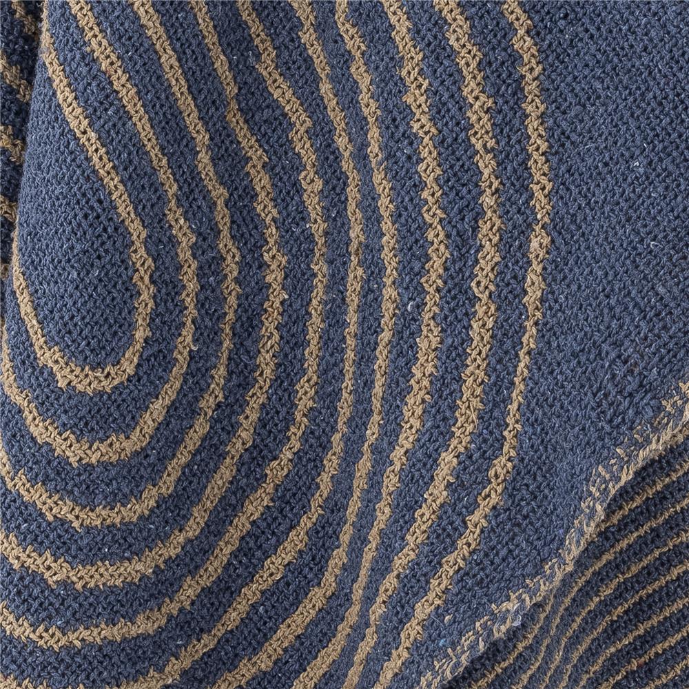 Bloomingville Tiffanie Überwurf, Blau, Recycelte Baumwolle