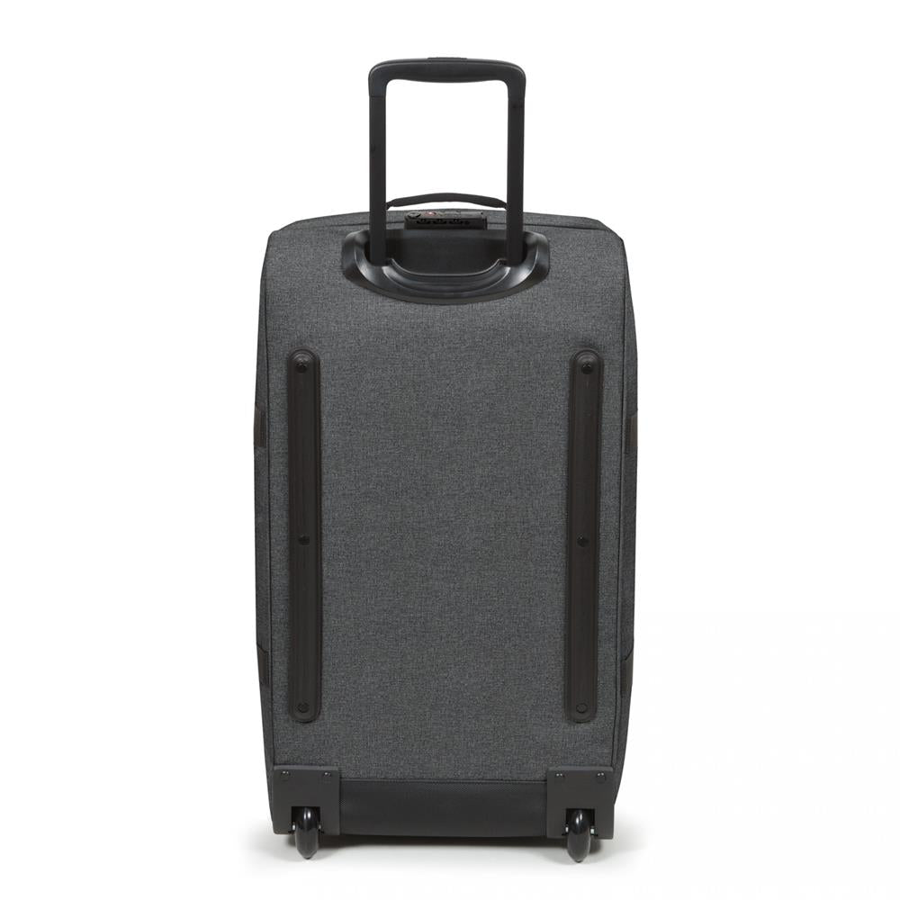 Eastpak TRANVERZ M, Reisetrolley, Black Denim (grau), 78L, Rollkoffer mit 2 Rädern und TSA-Schloss