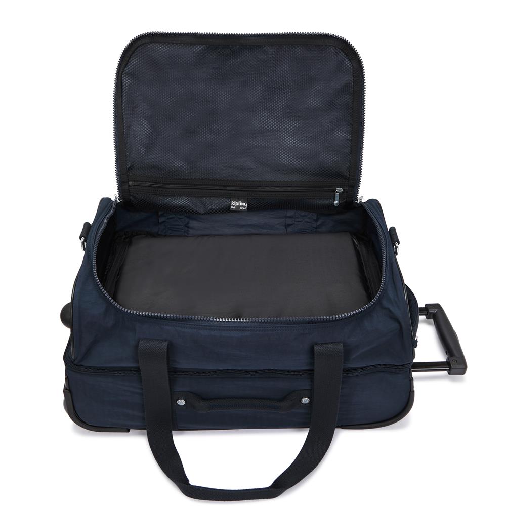 Kipling TEAGAN US, Kleine Reisetasche, Blue Bleu 2 (blau), 39L, Handgepäck, 2-Rollen