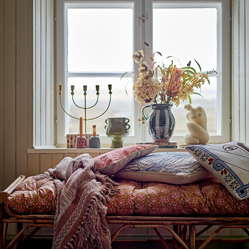 Bloomingville Marmi Decke Braun – Nachhaltige Wohndecke aus recycelter Baumwolle