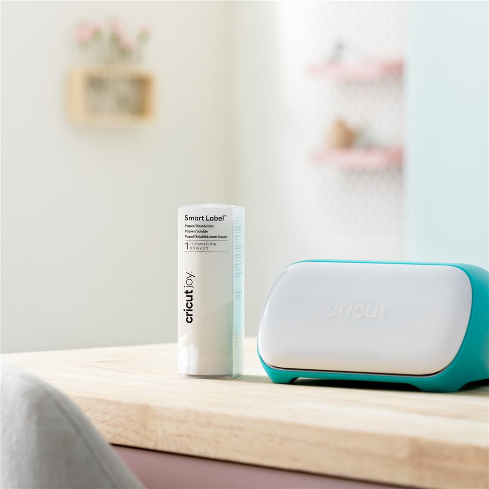 Cricut Joy Smart Label Paper wasserlöslich in Weiß 1 Rolle 14x91cm
