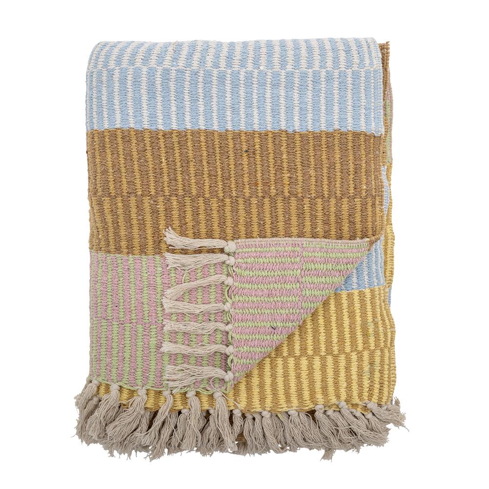 Bloomingville Isnel Decke bunt recycelte Baumwolle 160x130 cm