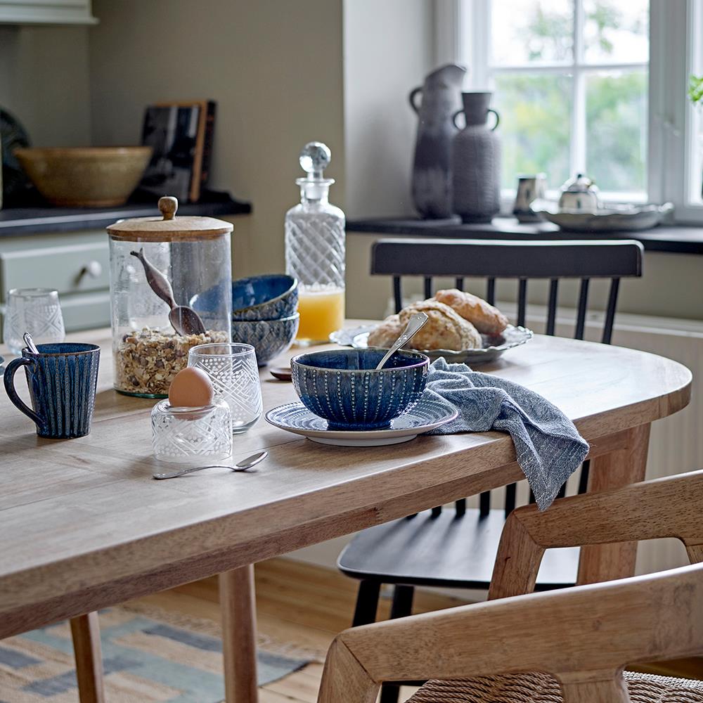 Bloomingville Kiyomi Eierbecher aus recyceltem Glas, Klar – elegantes Design