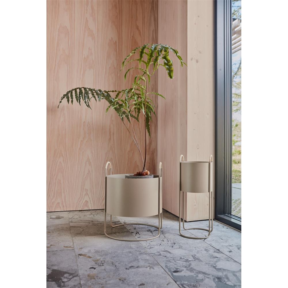 OYOY Maki Pflanzgefäß niedrig 50 x 42 x 40 cm Eisen Beige Blumentopf