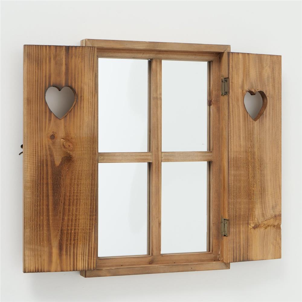 BOLTZE Spiegel Seppl Holz Wandspiegel im Fenster-Stil Landhaus Design