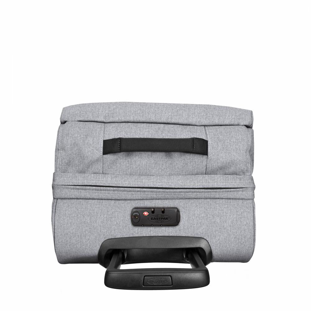 Eastpak TRANVERZ S, Kleiner Reisetrolley, Sunday Grey (grau), 42L, Rollkoffer mit 2 Rädern und TSA-Schloss