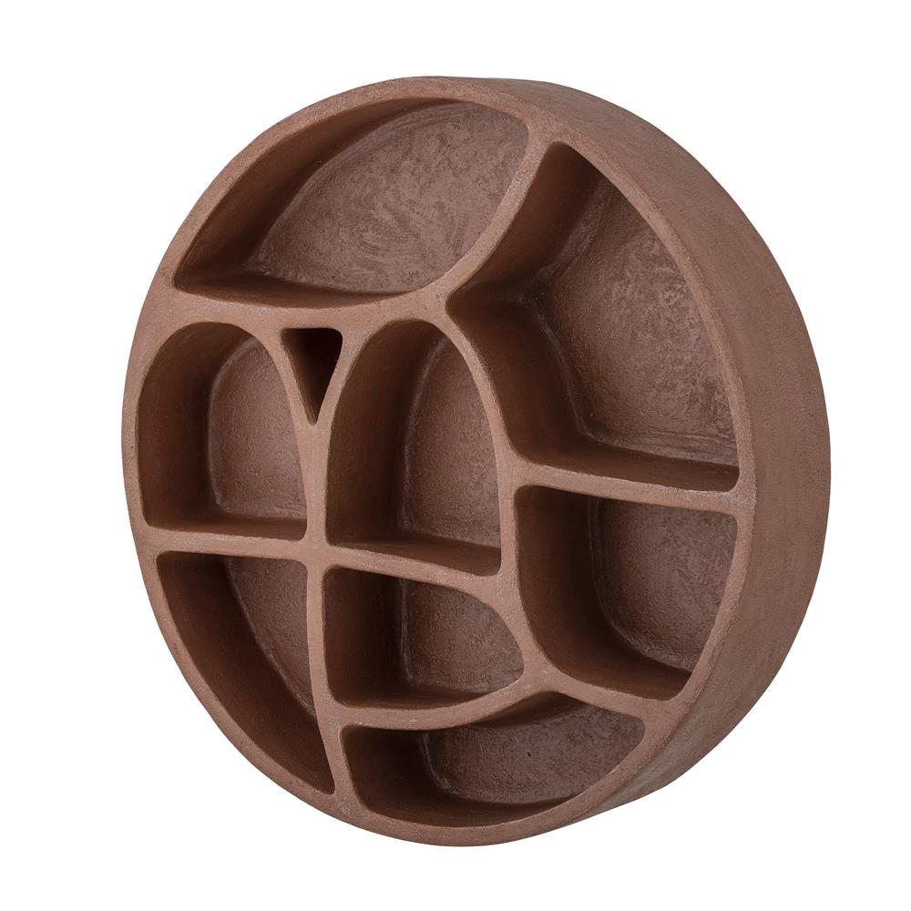 Bloomingville MINI Palmer Regal - Rotes, rundes, organisch geformtes Wandregal fürs Kinderzimmer