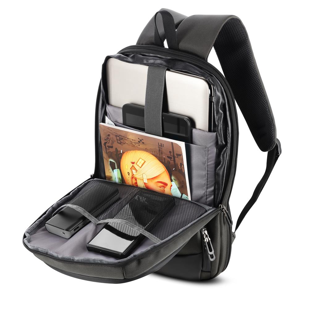 NILS Laptop Rucksack 19L Grau - Handgepäckgröße Business Reisen Arbeit Alltag