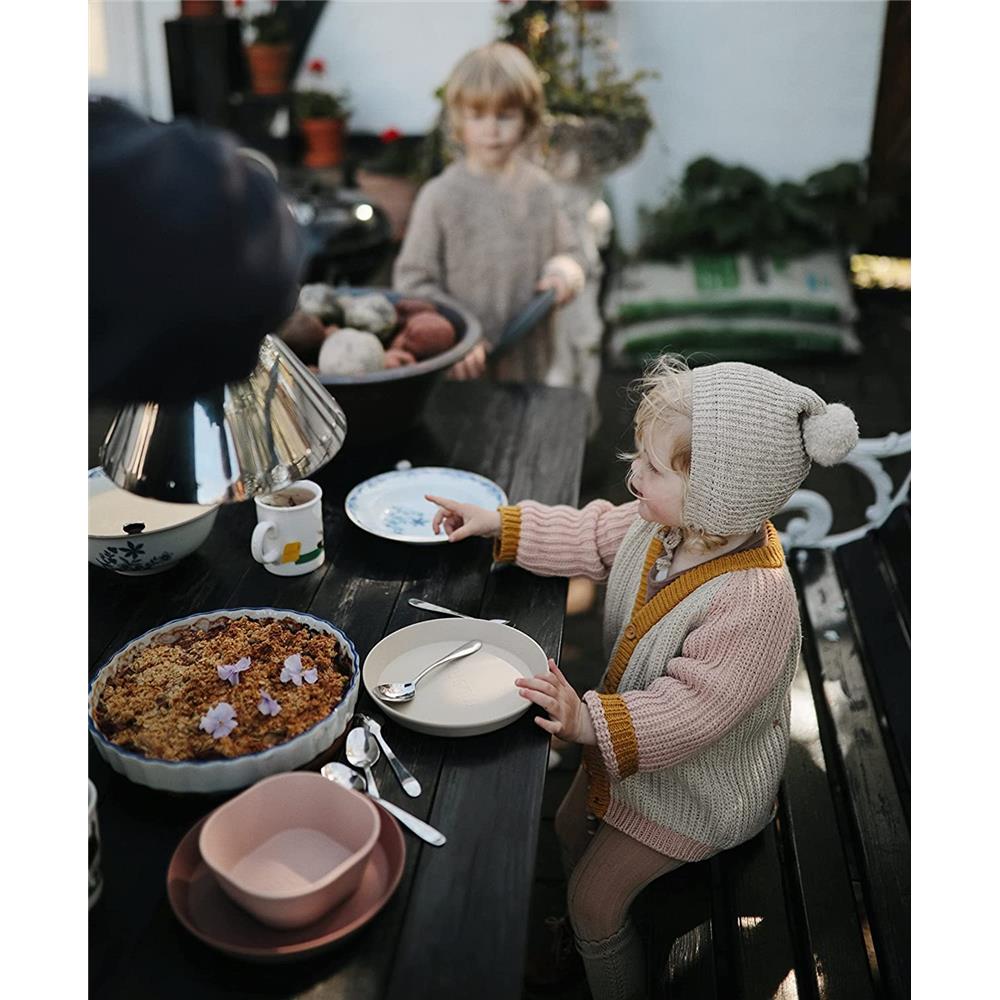 Mushie Kinderbesteckset Gabel und Löffel, Caramel, BPA-frei