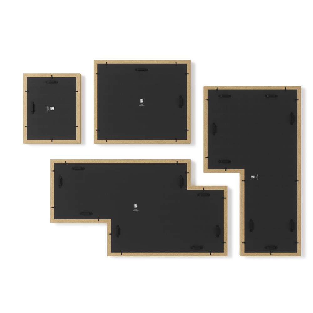 Umbra Mingle Galerie Bilderrahmen-Set und Fotocollage in Natur, 4-teilig