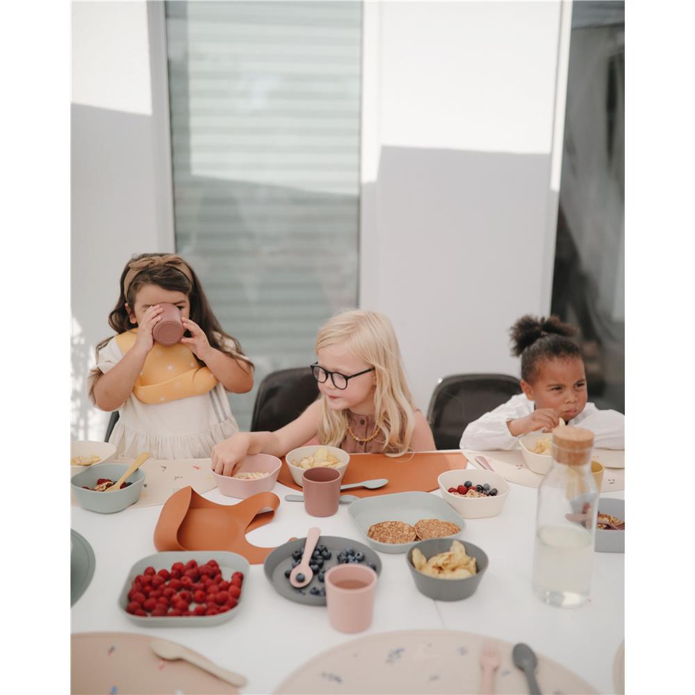 Mushie Kinderschüssel 2er Set, Smoke, rund, BPA-frei