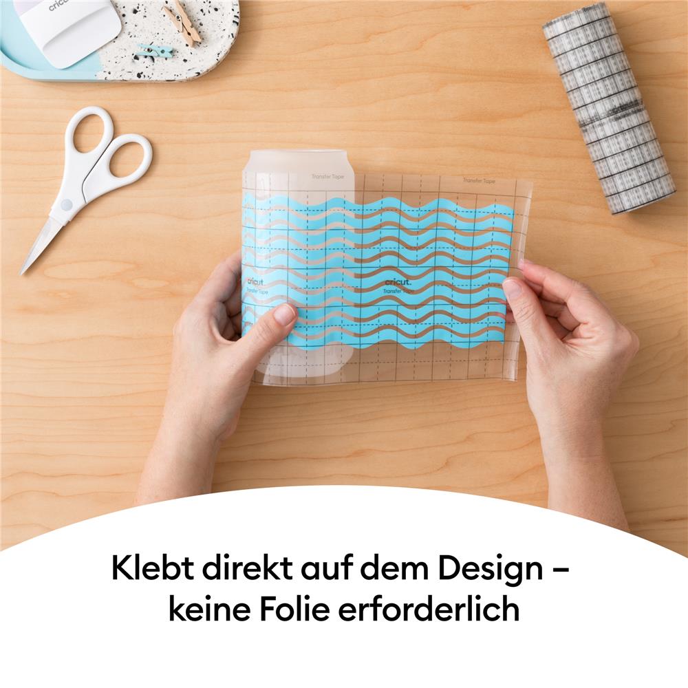Cricut Joy Transferklebeband ohne Trägerfolie Transparent 13,9cm x 3,04m 1 Rolle