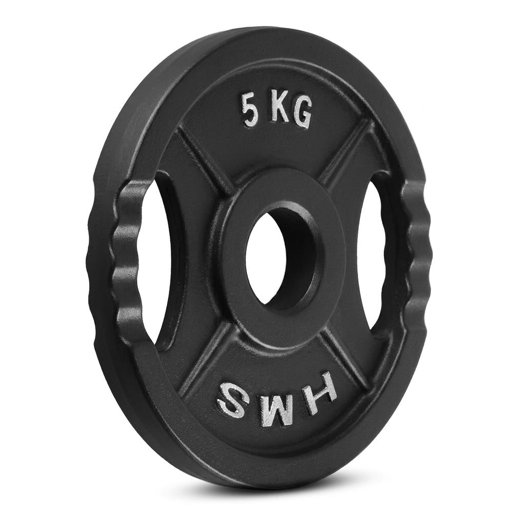 Hantelscheibe 5 kg Gusseisen 50 mm mit Griffen | HMS TOD05