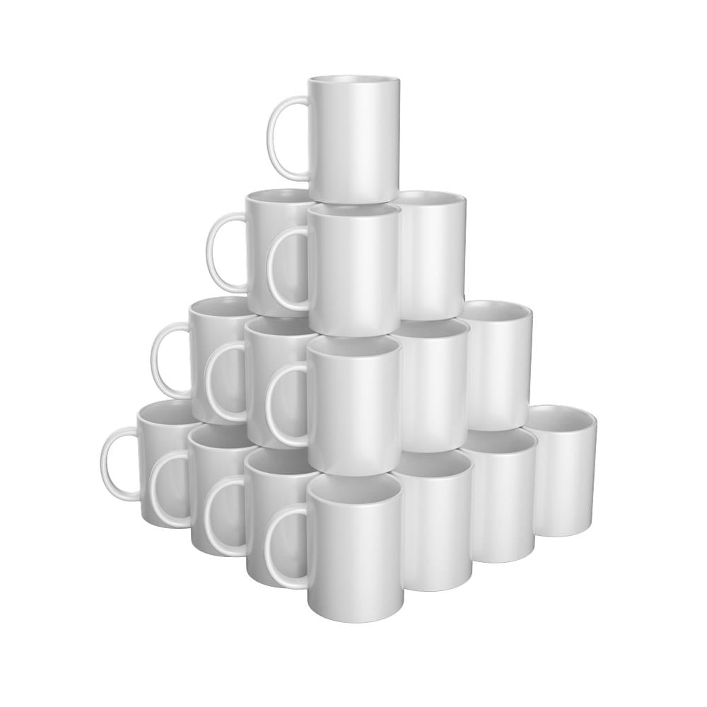 Cricut Keramikbecher Blank 440 ml Weiß 36 Stück Tassenrohling bedruckbar Kaffeetasse Trinkbecher