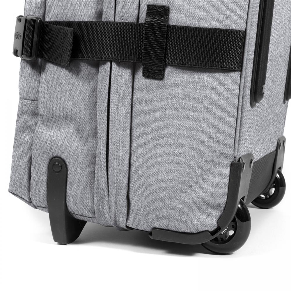 Eastpak TRANVERZ S, Kleiner Reisetrolley, Sunday Grey (grau), 42L, Rollkoffer mit 2 Rädern und TSA-Schloss