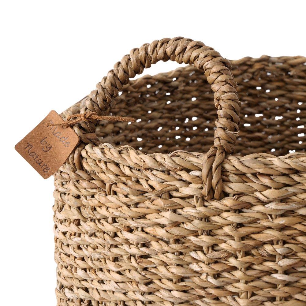 BOLTZE Korb Sophy 3er Set Seegras Braun mit Henkel