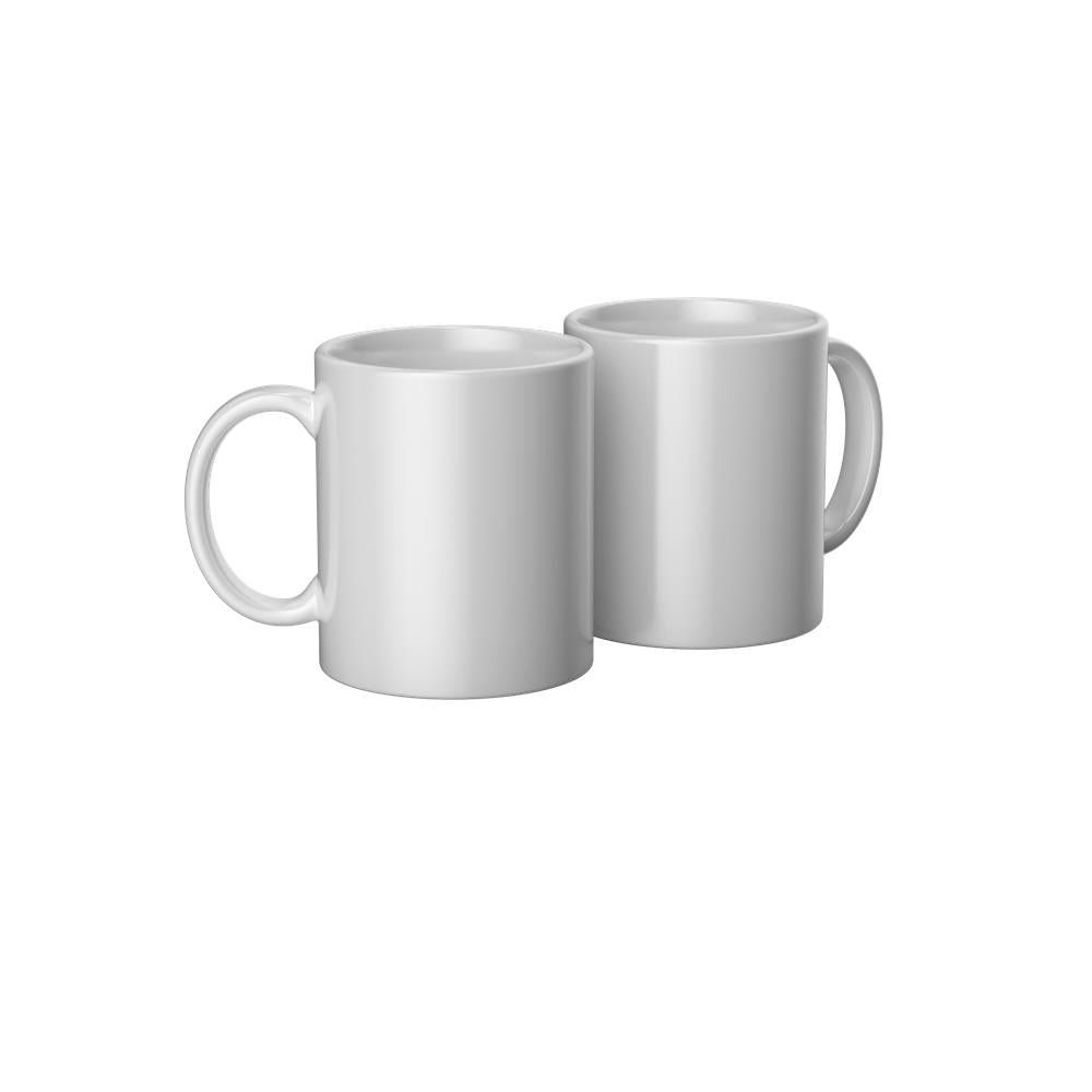 Cricut Keramikbecher Blank 350 ml Weiß 2 Stück Tassenrohling bedruckbar Kaffeetasse Trinkbecher