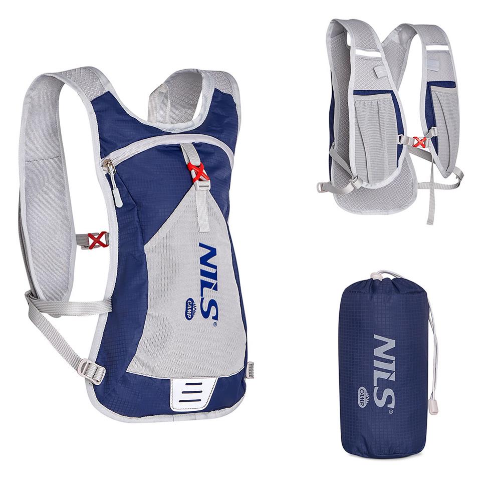 NILS CAMP Laufrucksack Tripper 10L Blau - Outdoor Rucksack Joggen Wandern Fahrrad