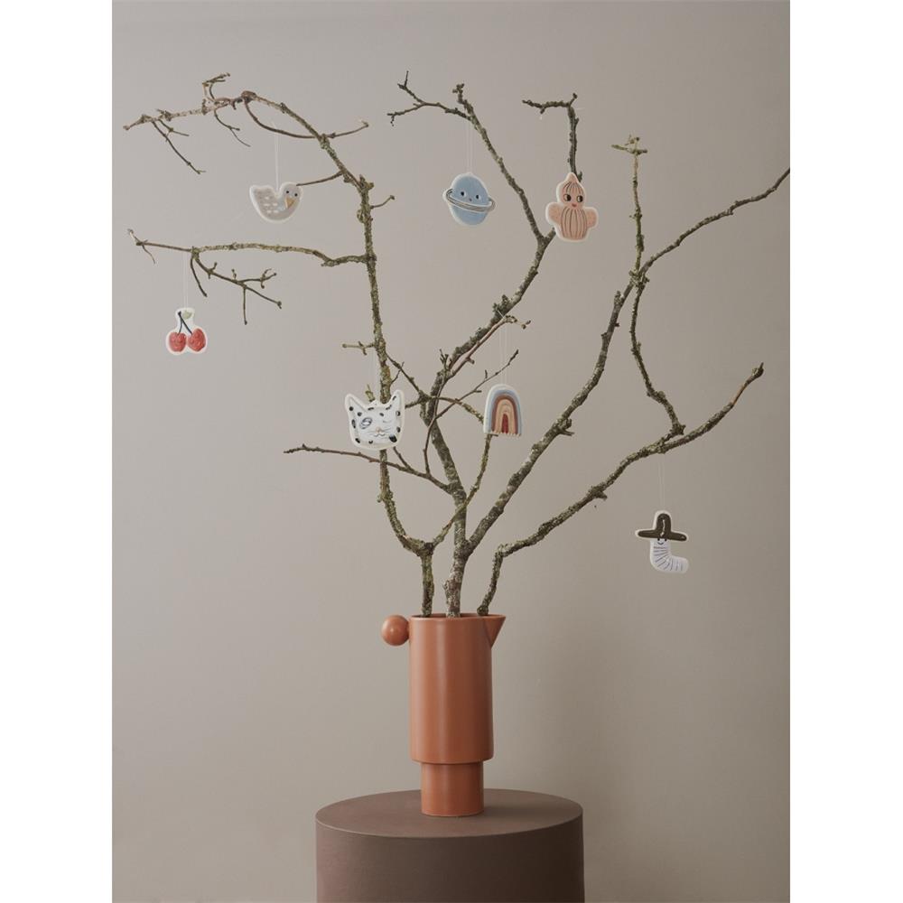 OYOY Mini - Keramikfiguren 7er Set, Hängedekoration fürs Kinderzimmer