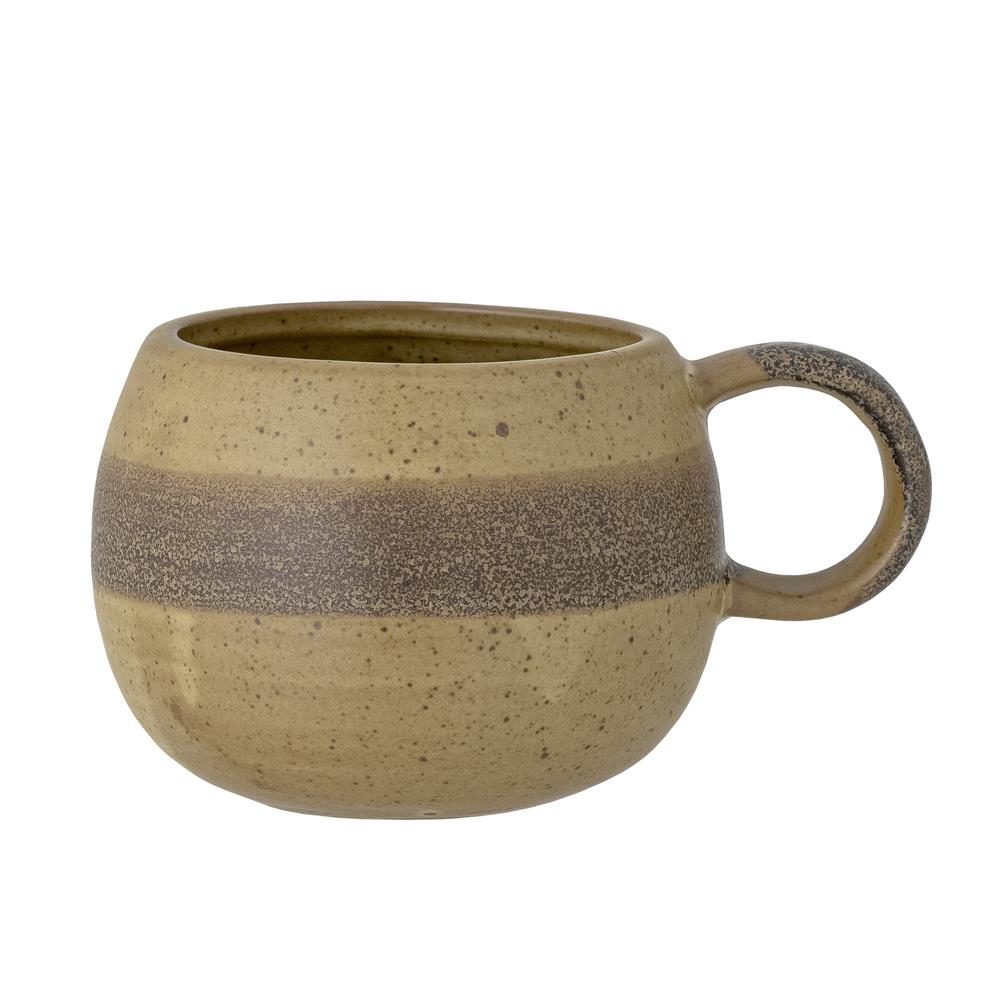 Bloomingville Solange Becher Braun 11 x 8,5 cm Steingut Kaffeebecher Teetasse Tasse Trinkbecher