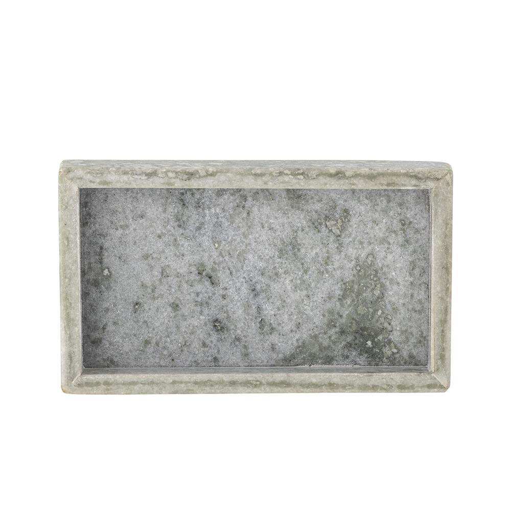 Bloomingville Majsa Tablett – grünes Marmor-Tablett, 17,5x10 cm, dekorativ & kompakt