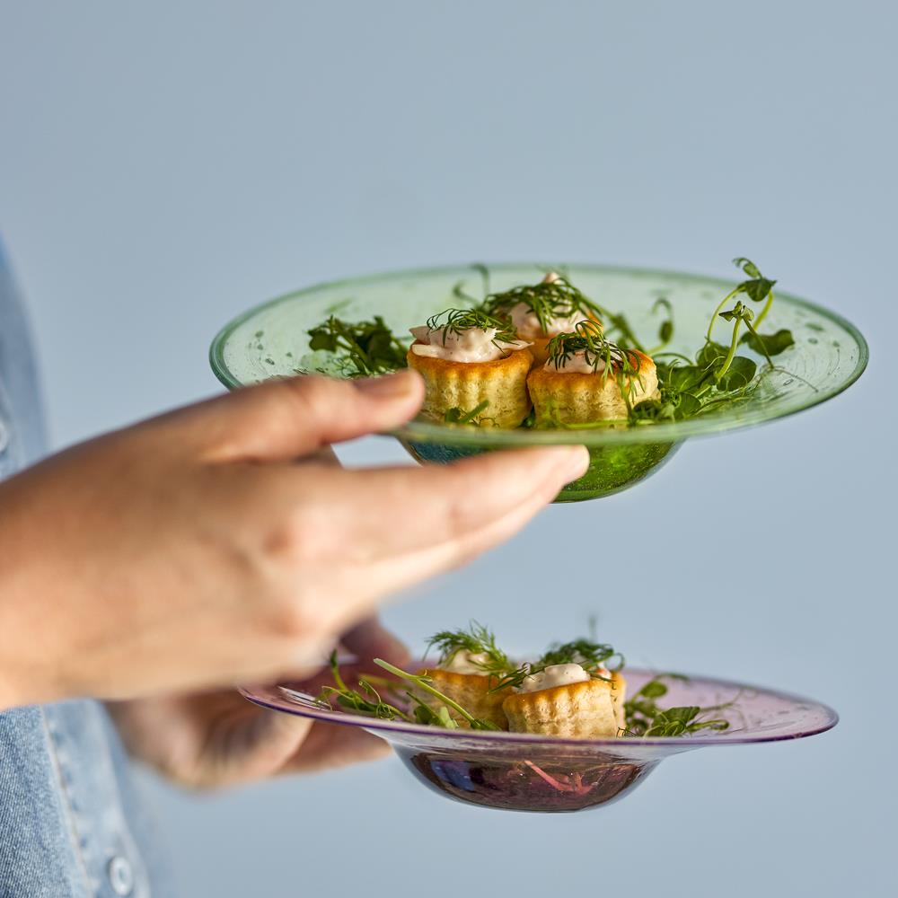 Bloomingville Sunil Teller Bunt Glas 2er Set 19,5cm Dessertteller