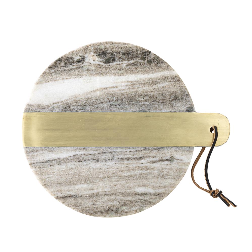Bloomingville Villette Schneidebrett Marmor Messing 30,5x25cm edel
