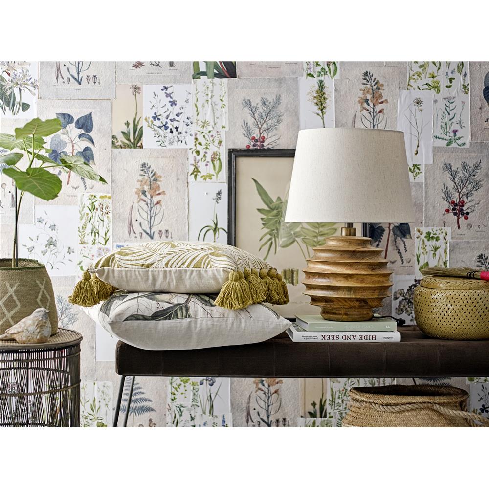 Bloomingville Svale Tischlampe Natur Mangoholz Ø38,5 cm Dekolampe Tischleuchte dänisches Design