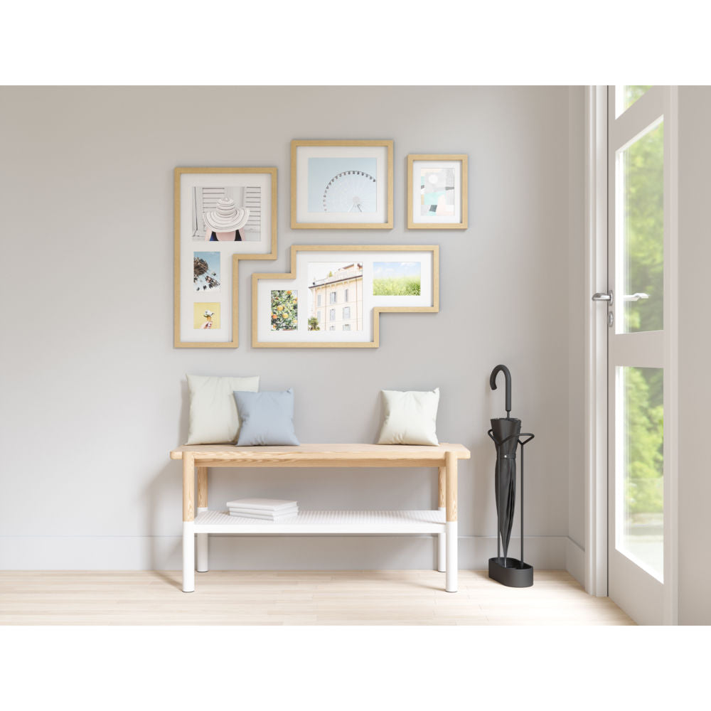 Umbra Mingle Galerie Bilderrahmen-Set und Fotocollage in Natur, 4-teilig