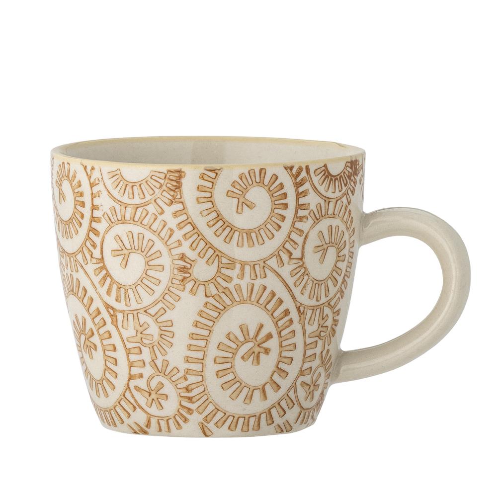 Bloomingville Maple Tasse, Orange Kringel, 200ml, Steingut, dänisches Design