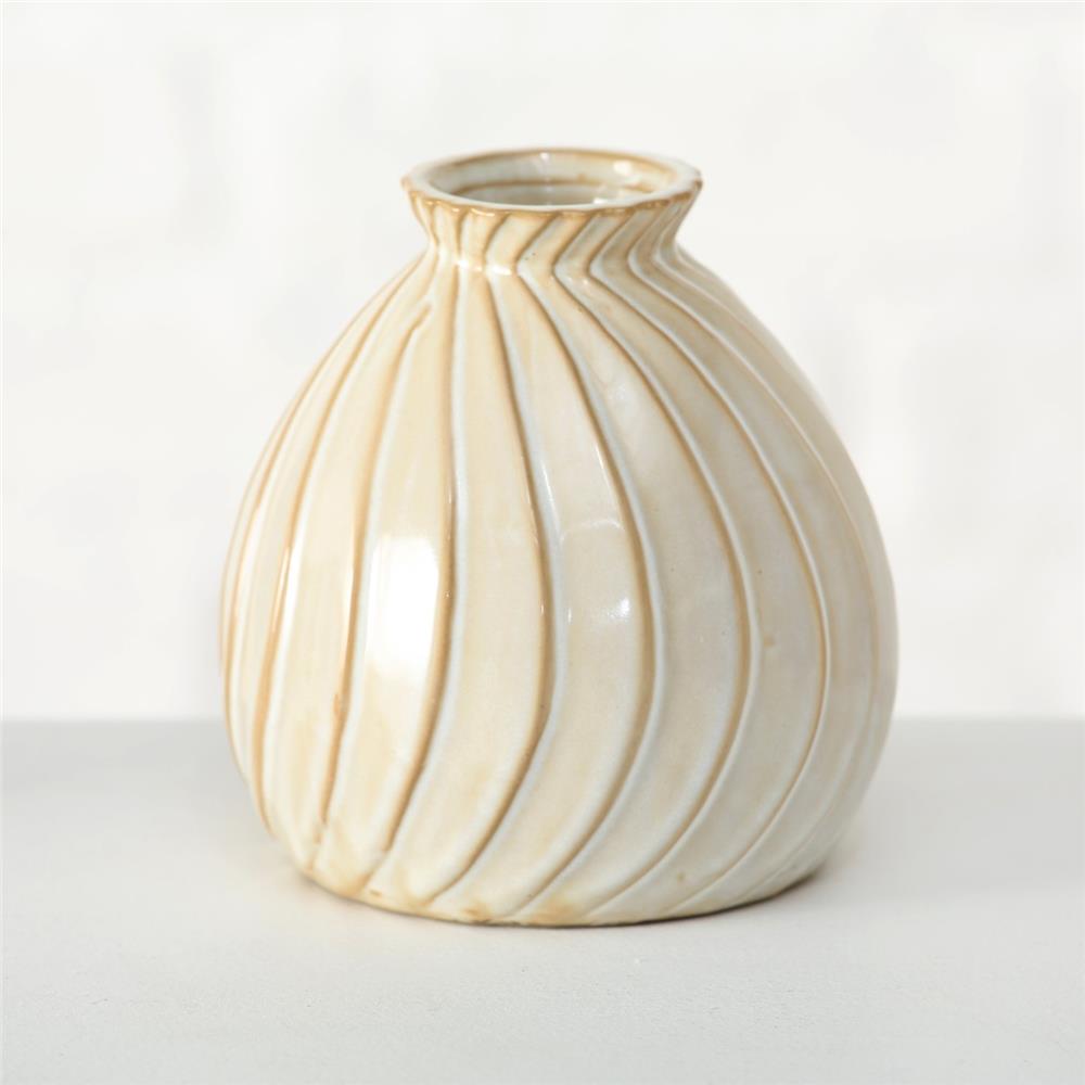 BOLTZE Vase Zalin 4er Set Cremeweiß Porzellan Wasserdicht