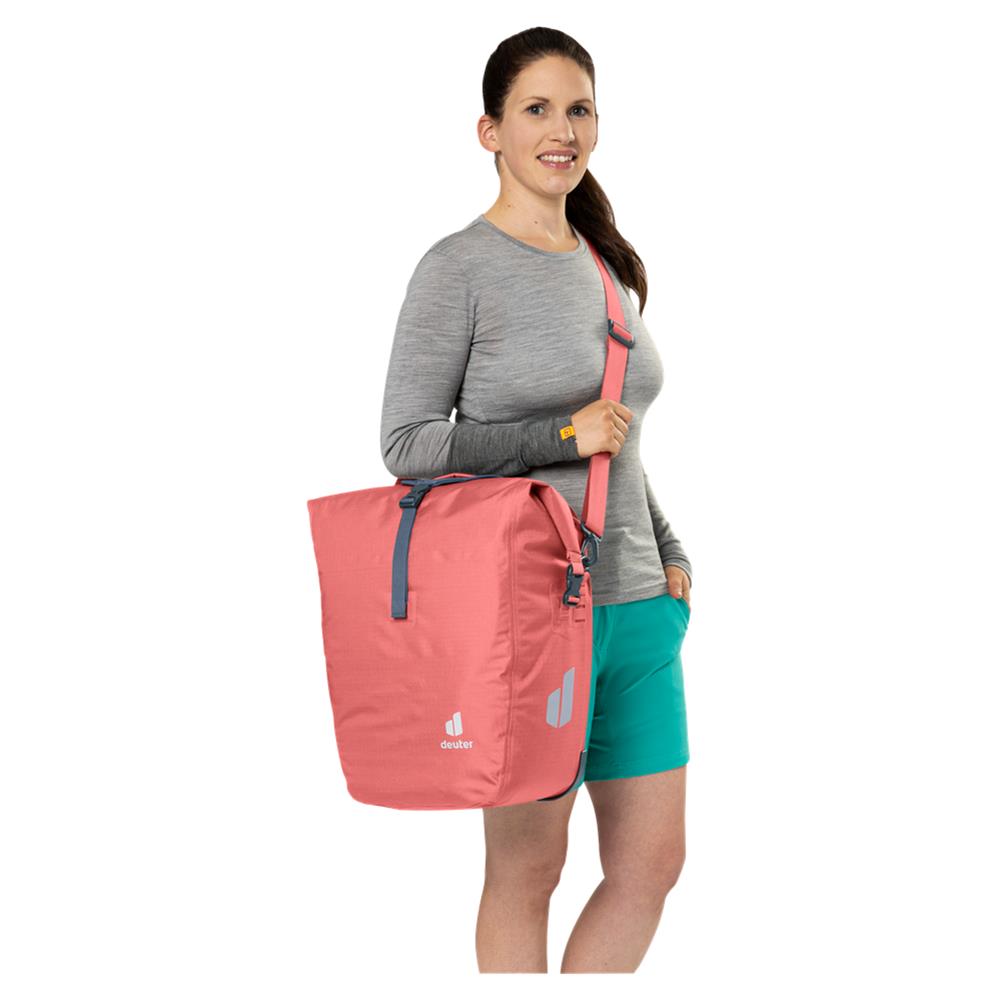 deuter Weybridge, Fahrradtasche, redwood (rot), 25L+5L, mit Bagfix-Halterung