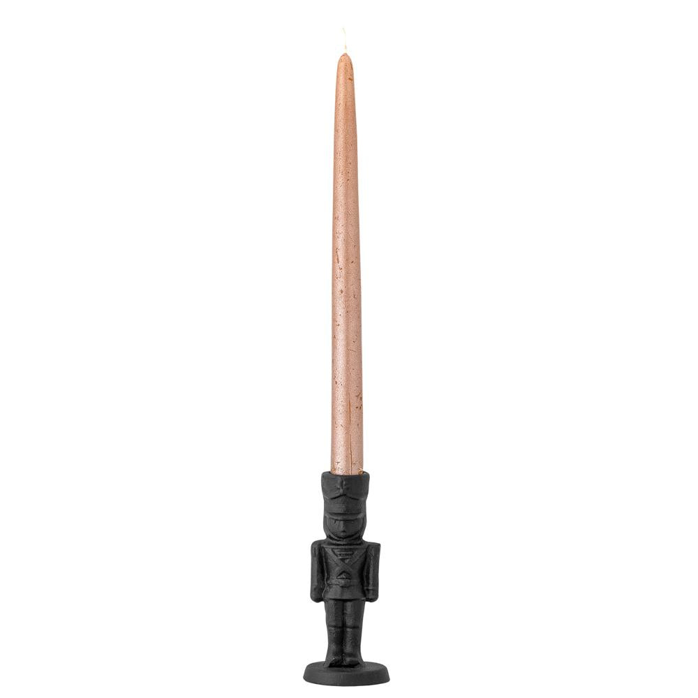 Bloomingville Vernon Soldat Kerzenhalter, Schwarz, Gusseisen Weihnachtsdeko