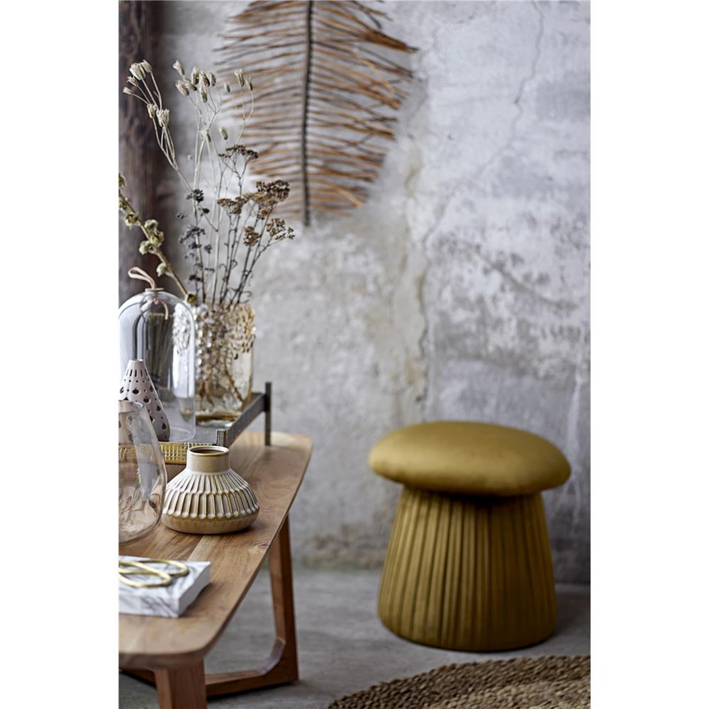 Bloomingville Roberta Hocker Braun 44x45cm Polyester Puff Sitzhocker dänisches Design