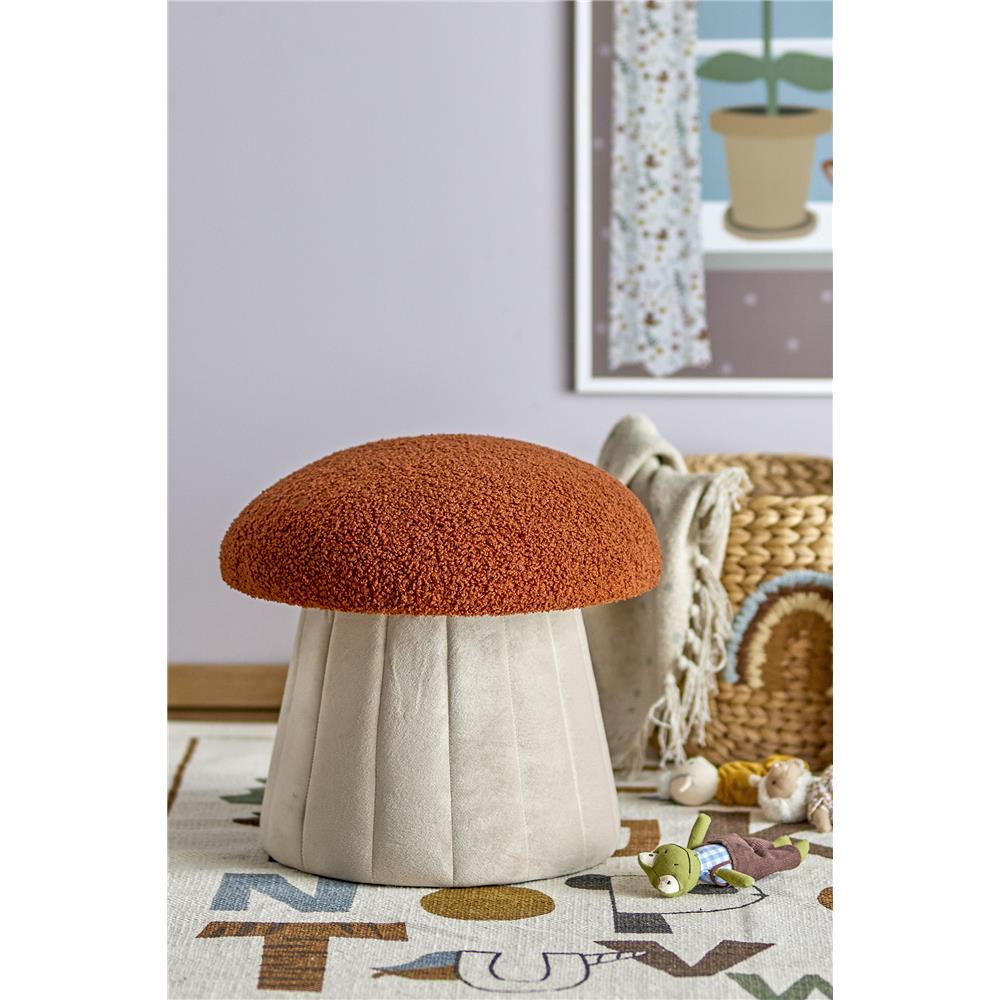 Bloomingville MINI Bertil Hocker Pilz 37x35cm in Rot aus Polyester für Kinderzimmer