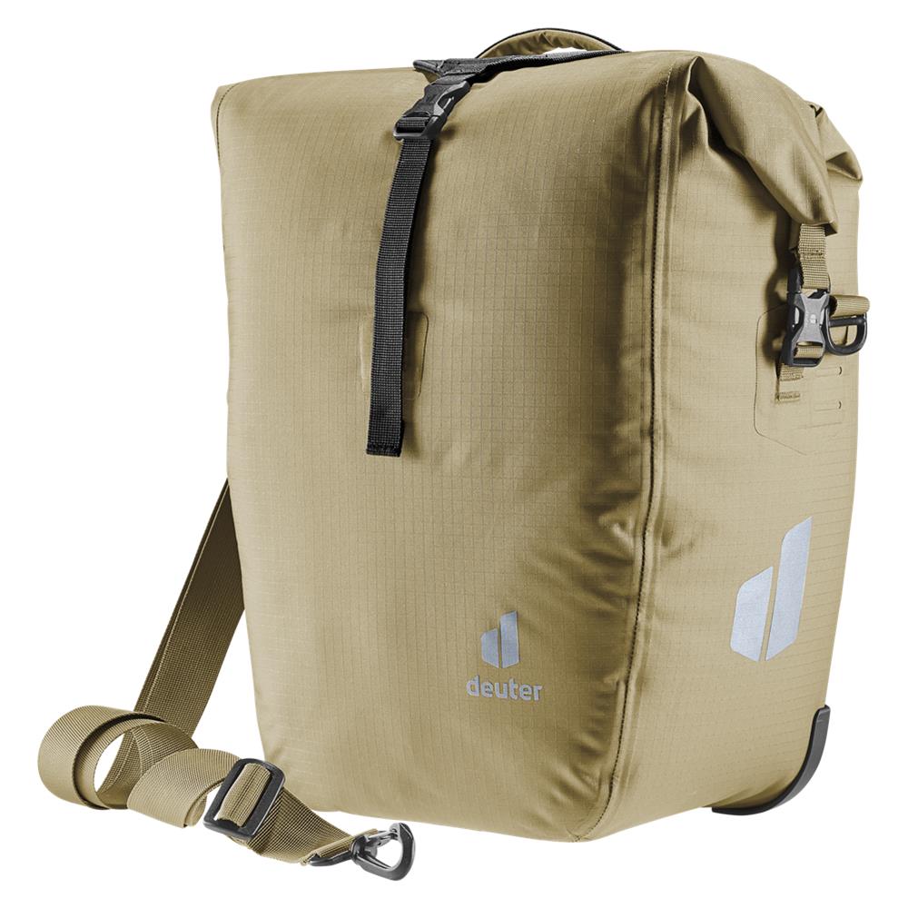 deuter Weybridge, Fahrradtasche, desert (beige), 25L+5L, mit Bagfix-Halterung