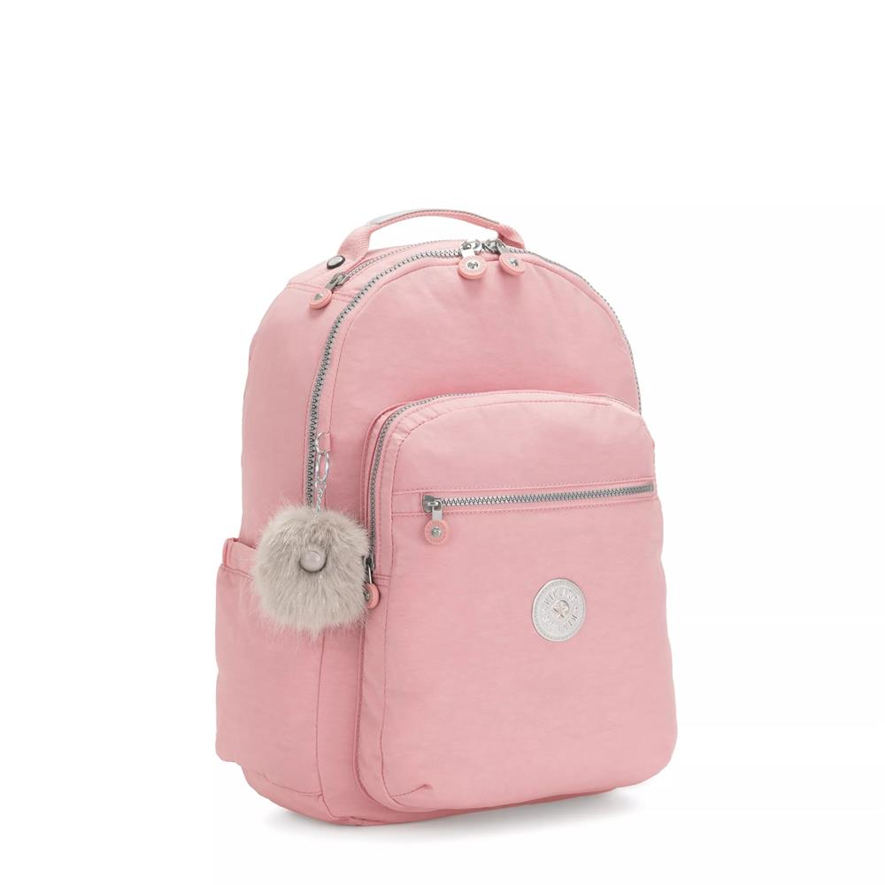 Kipling SEOUL L, Großer Schulrucksack mit 15-Zoll-Laptopfach, 27L, Bridal Rose (rosa)