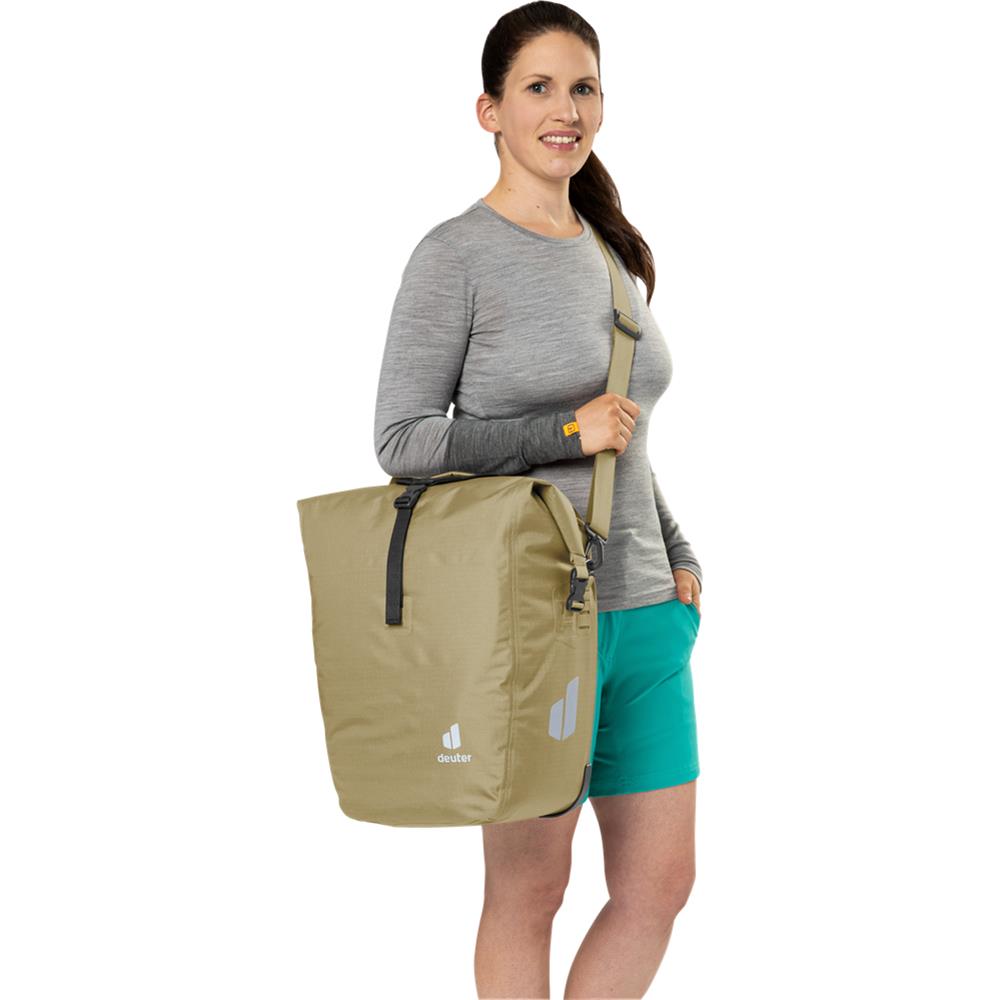 deuter Weybridge, Fahrradtasche, desert (beige), 25L+5L, mit Bagfix-Halterung