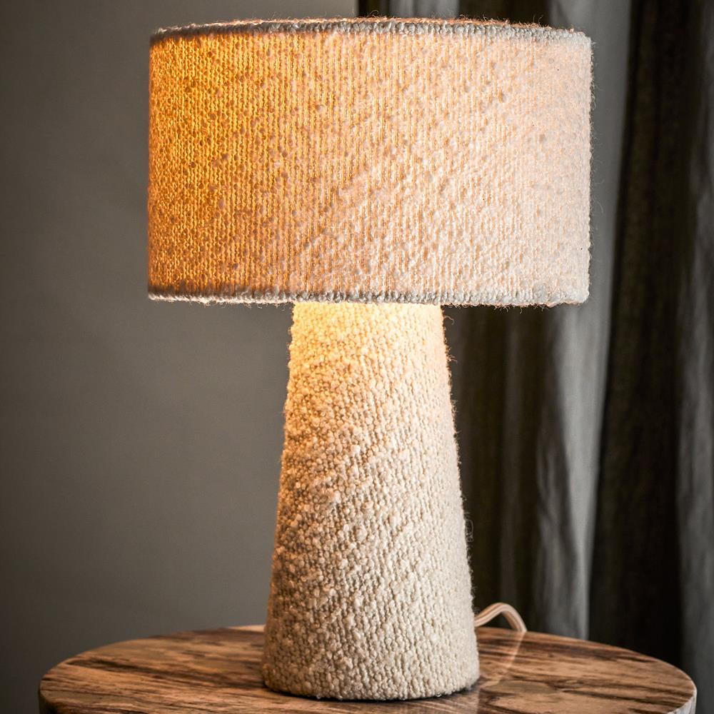 Bloomingville Emmie Tischlampe Weiß Polyester 20x30cm