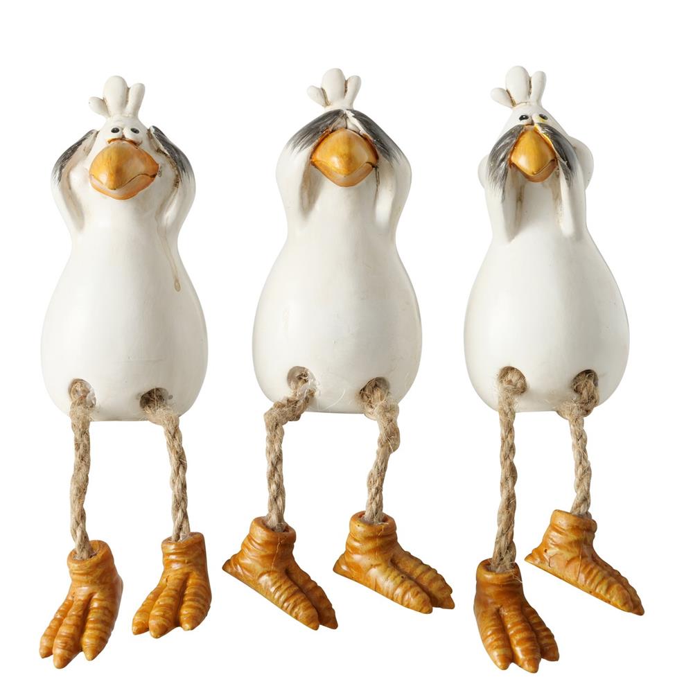 BOLTZE Dekofigur Kantenhocker Möwe Harrys 3er Set Maritimes Design