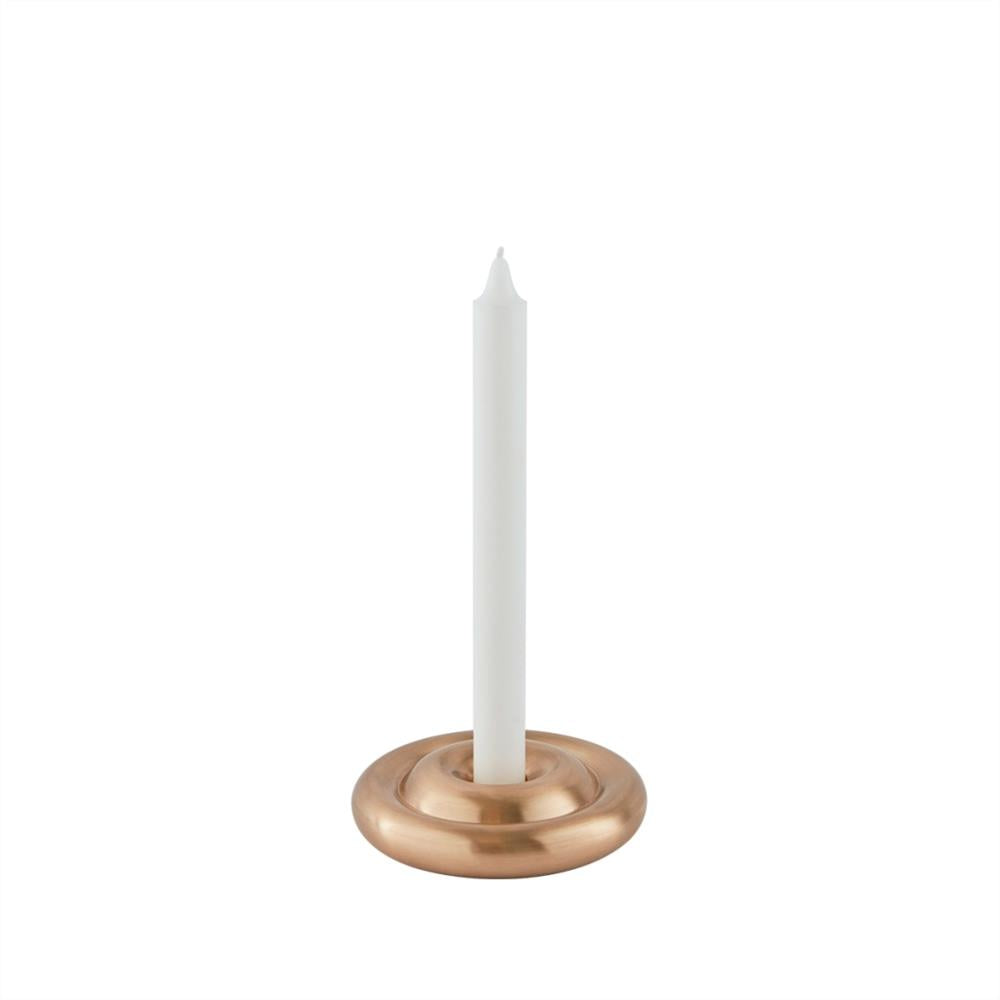 OYOY Savi Kerzenständer Messing 12,5 x 3 cm Kerzenhalter