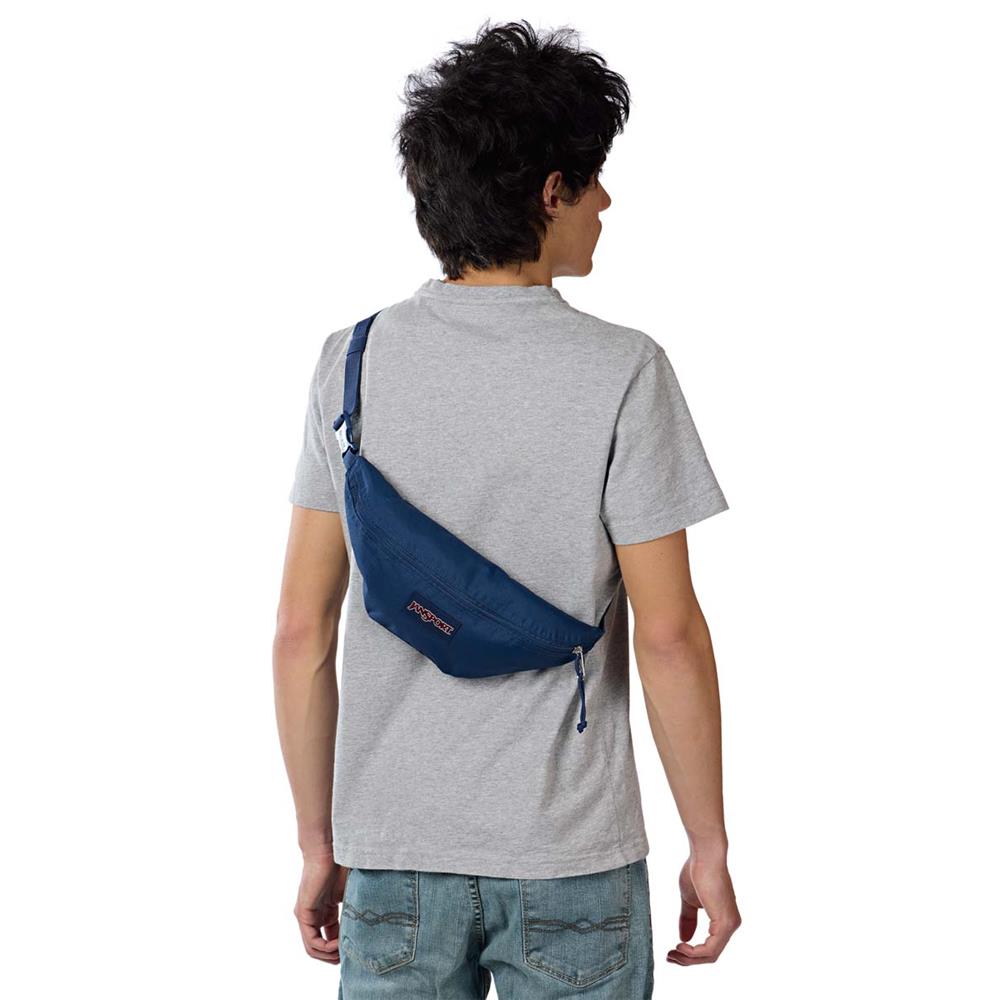 JanSport Swing Waistpack, Gürteltasche, Navy (blau), 4L mit 2 Reißverschlussfächern