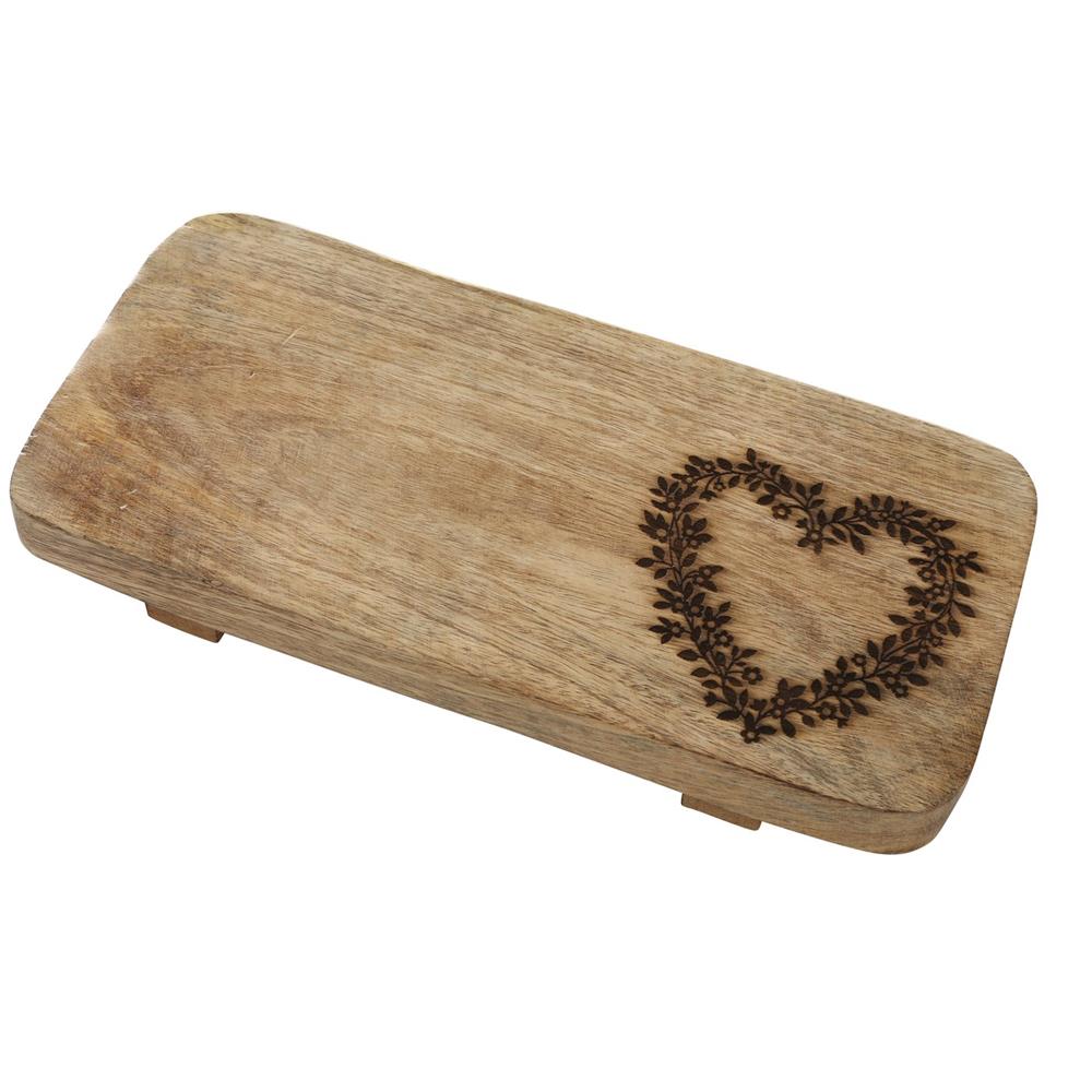 BOLTZE Schneidebrett Berta mit Herz-Motiv Küchenbrett aus Holz | 1 Stück zufällige Variante