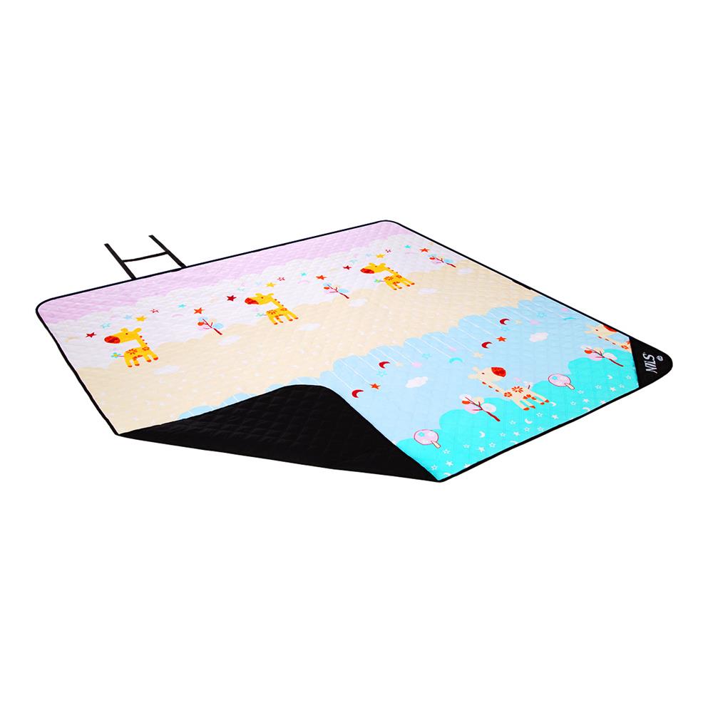 NILS CAMP Picknickdecke Giraffe 195x200 cm - Outdoor Decke für Strand, Garten & Camping