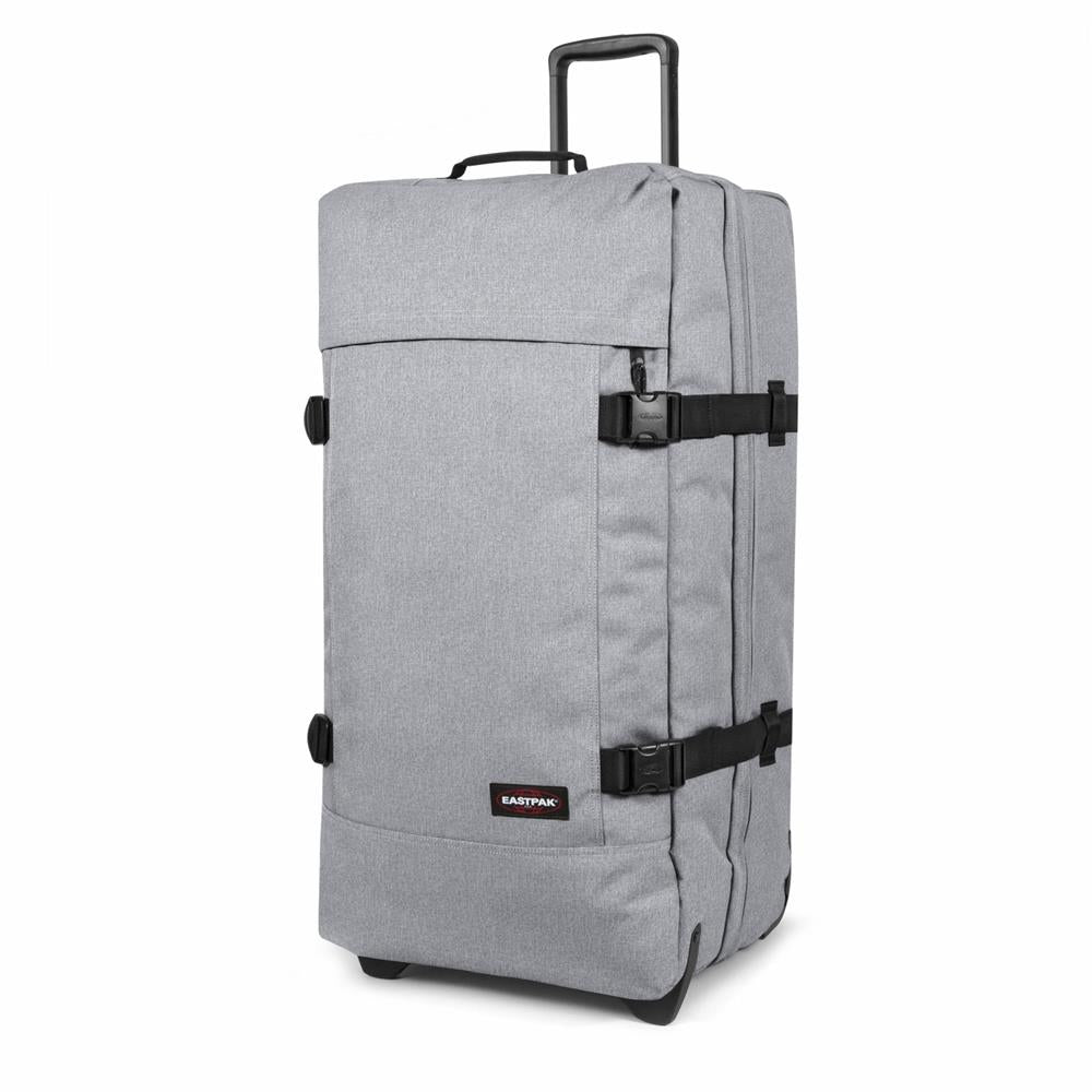 Eastpak TRANVERZ L, Großer Reisetrolley, Sunday Grey (grau), 121L, Rollkoffer mit 2 Rädern und TSA-Schloss