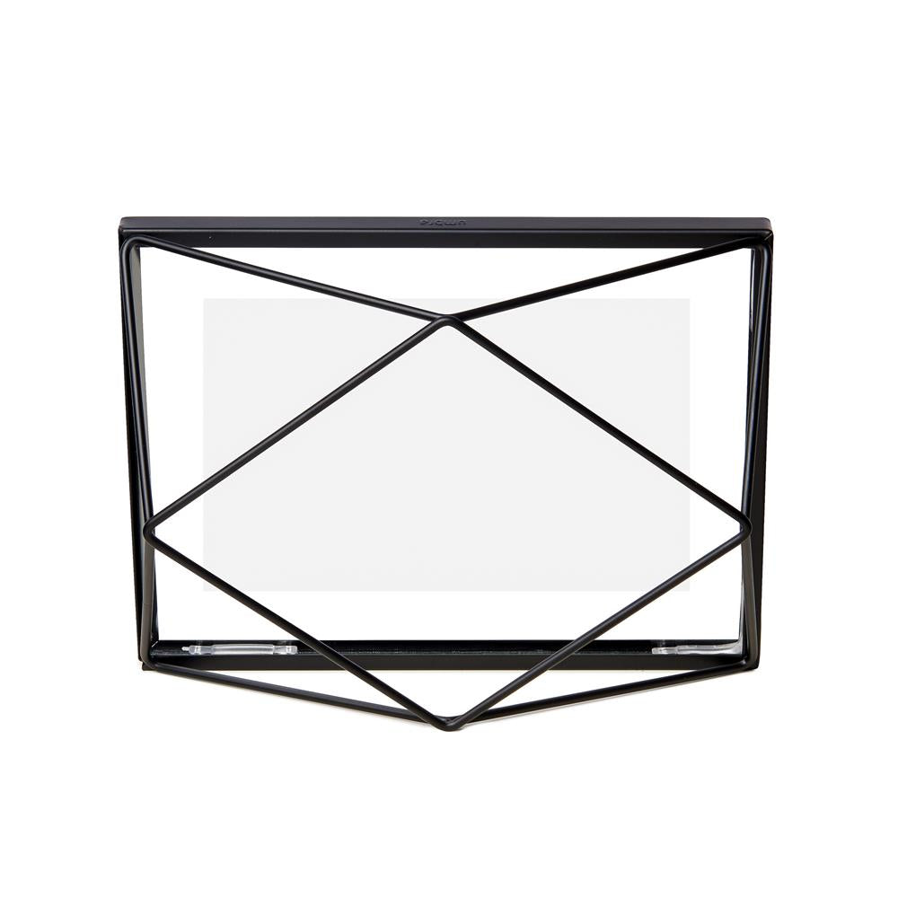 Umbra Prisma Geometrischer Bilderrahmen 20 x 15 x 7 cm zum Aufhängen oder Aufstellen Schwarz
