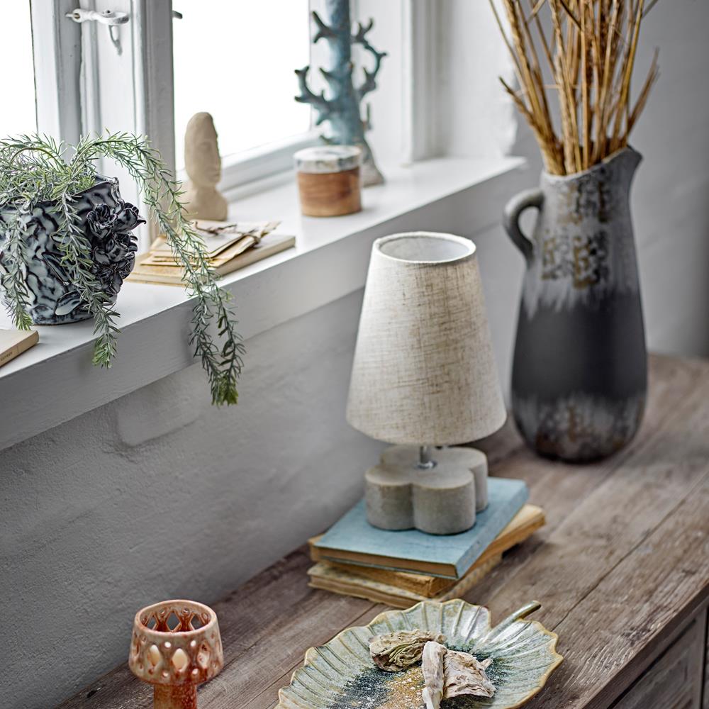 Bloomingville Malina Blumentopf Blau Steingut Landhausstil 17cm