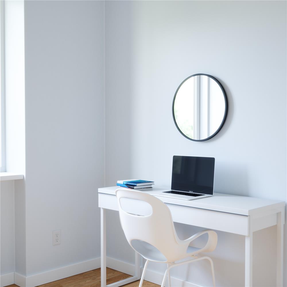 Umbra Hub Runder Wandspiegel mit Gummirahmen Schwarz