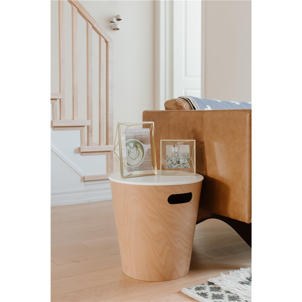 Umbra Prisma Geometrischer Bilderrahmen 13x18 cm Messing Moderner stylischer Fotorahmen zum Aufhängen oder Aufstellen