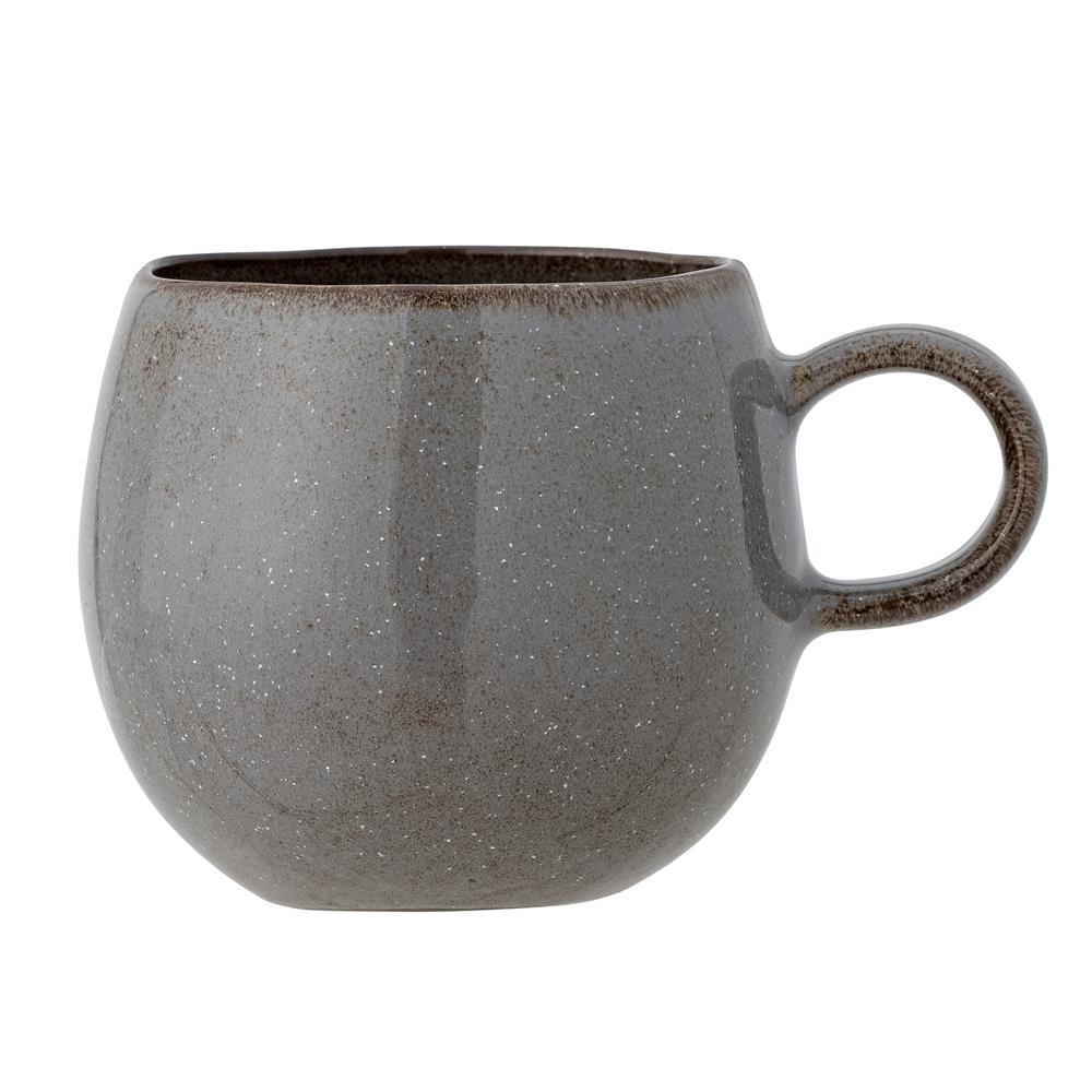 Bloomingville Sandrine Tasse, Grau, 500ml, Steingut, dänisches Design